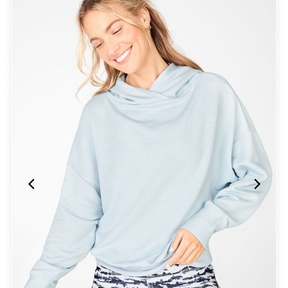 Fabletics Tops - SOLD!! Light blue fabletics hoodie